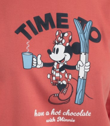 DISNEY Pijama Manga Larga Winter Club Mujer Rojo