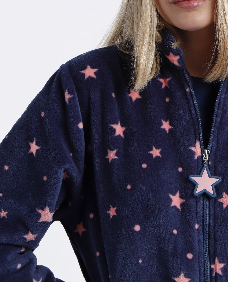 Bata Manga Larga Calentita Star para Mujer marino