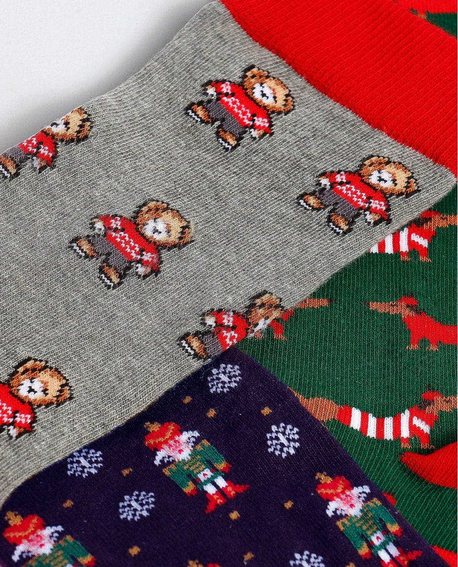 PACK-COLOR Calcetín Mediano Diver Christmas Hombr