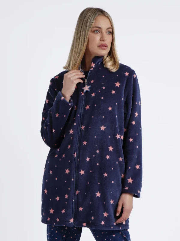 Bata Manga Larga Calentita Star para Mujer marino