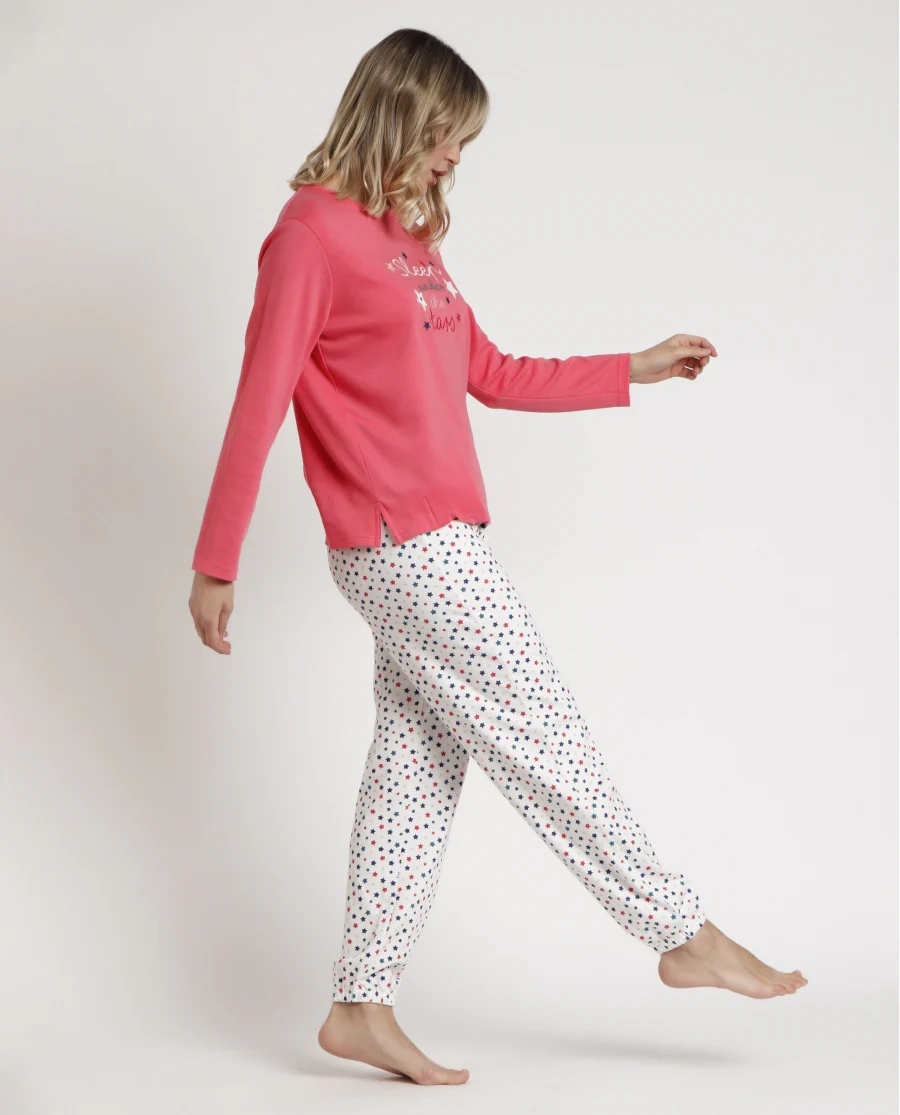 Pijama Manga Larga Star D Mujer