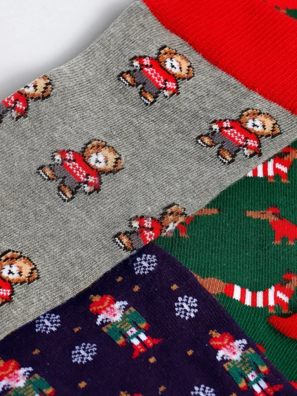 PACK-COLOR Calcetín Mediano Diver Christmas Hombre