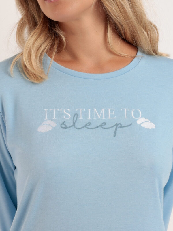 Pijama Manga Larga It´s Time To Sleep Mujer AZUL