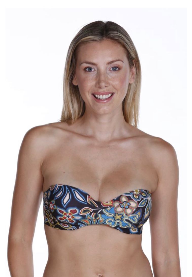 Bikini bandeau floral